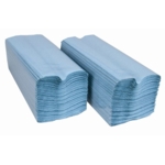 1ply C Fold Hand Towels Blue