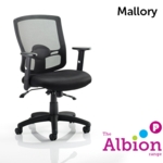 Mallory Task Operator Chair with black mesh back