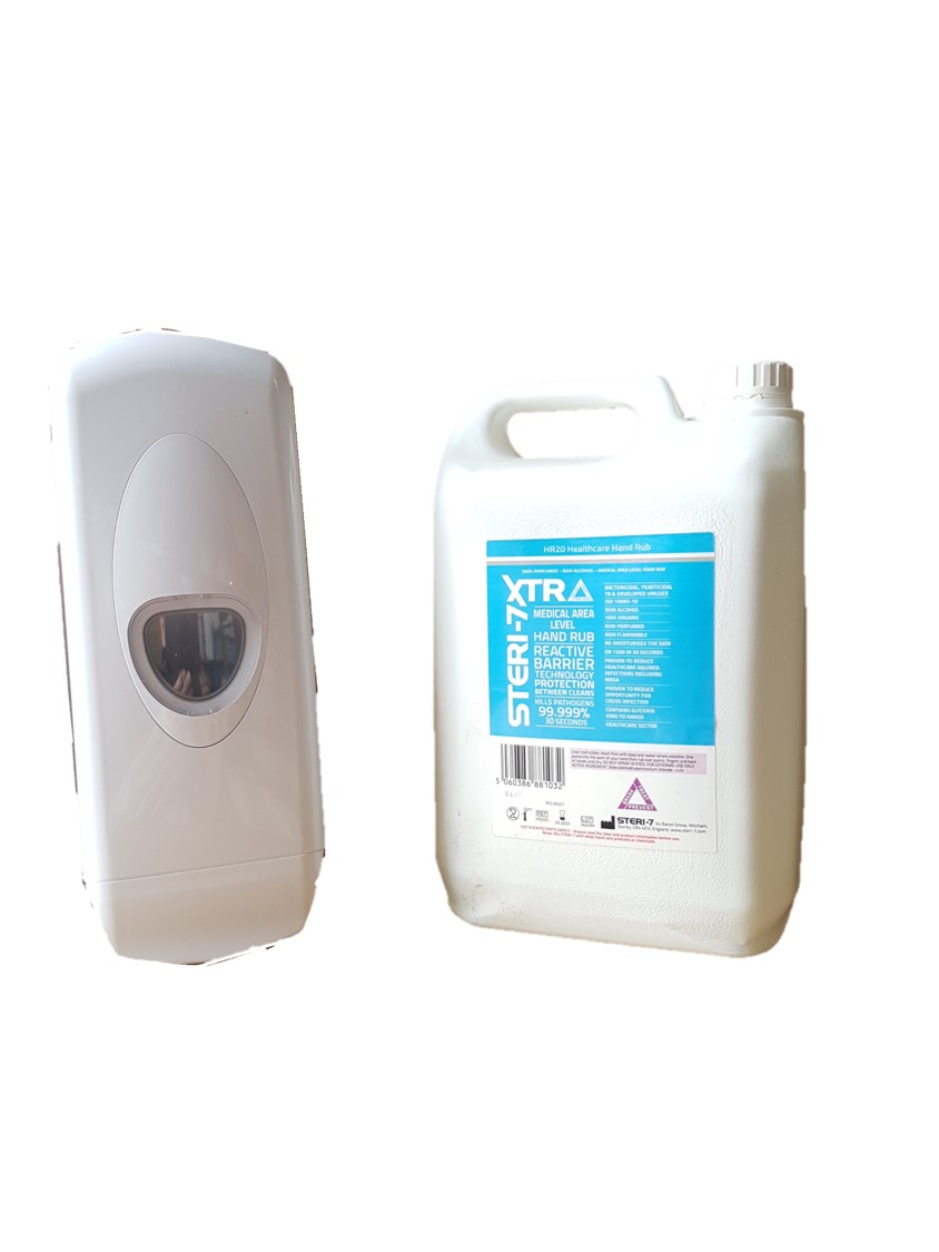 Steri 7 Wall Mtd Sanitising Foam Dispenser & Refill Kit 5L