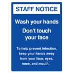 Covid Sign Hands / Face A3 400micron PVC
