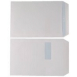 C4 White Window Envelopes