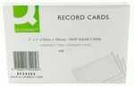 Ruled Record Cards, 8x5 ( 203 x 127mm )