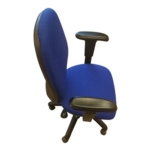 Windsor Highback Op Chair C/W Height Adjustable Arms R/Blue