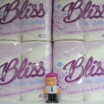 3 Ply Bliss PREMIUM White Toilet Rolls 240 sheet