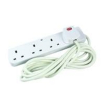 Extension Lead 4 Gang 5 Meter White