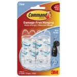 3M Command Mini Clr Hooks/Clear Stps