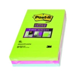 Post-it S/Sticky Ruled 101x152mm Pk3