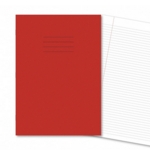 9x7" Exercise Books 8mm F/M 80Pg (229x178mm) Red
