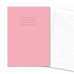 9x7" Exercise Books 8mm F/M 80Pg (229x178mm) Pink