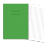 9x7" Exercise Books 8mm F/M 80Pg (229x178mm) L. Green