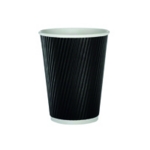 Black Ripple Cup 12Oz Pk500