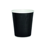 Black Ripple Cup 8Oz Pk500
