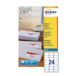 Avery Inkjet Labels 63.5x33.9 J8159-25 (^)