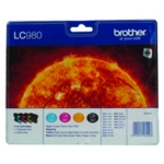 Brother LC980 B/C/M/Y Ink Value Pack Pk4 (^)