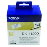 Brother DK11209 Small Address Label Bk / Wh 29 x 62mm P800