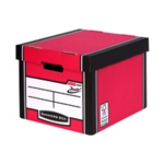 Fellowes Red/Wht Presto Storage Box 7260701 Pk10
