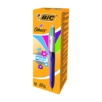 Bic 4 Colours Fashion Grip Pens Pk12