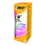 Bic Cristal Fun Pink Ball Pens Pk20 (^)