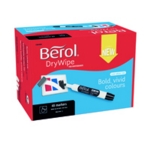 Berol D/Wipe Bullet Marker Blk Pk48