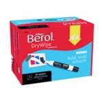 Berol D/Wipe Chisel Marker Blk Pk48