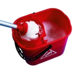 2Work Mop Bucket/Wringer 15L Red