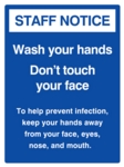 Covid Sign Hands / Face A3 400micron PVC