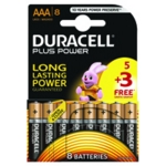 Duracell Plus Power AAA Battery 1.5V Pk8