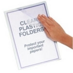 Economy Clear Cut Flush Folders Pk100 WX24002