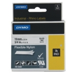 Dymo Rhino Nylon Tape 19mm Blk/Wht