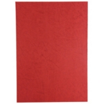 GBC LEATHERGRAIN A4 BINDING COVERS RED