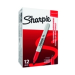 Sharpie Permnt Marker Fine Red Pk12