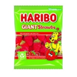Haribo Giant Strawbs Bag 160g Pk12