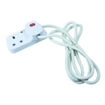 CED 2Way Ext Lead White 2 Mtr