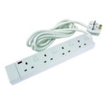 CED 4-Way Extension Lead White