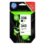 H HP 338 / 343 Black / Tri-Color