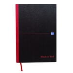 Black n Red Dbl HB Cash Book A4 Pk5