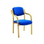 Jemini Wood Frame Chair with Blue