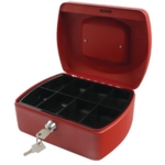 Q-Connect Red 8 Inch Cash Box