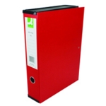 Q-Connect 75mm Box File FC Red Pk5