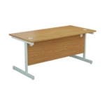 Jemini Single Rect Desk 1600 N/Oak
