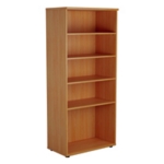 First 4 Shelf Wooden Bookcase Beech