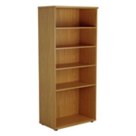 First 4 Shelf Wooden Bookcase N/Oak