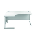 Jemini Rdl LH Cantilever Desk White