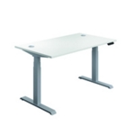 Jemini Sit/Stand Desk with Cable Wht