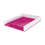 Leitz WOW Letter Tray Dual Clr Pink