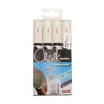Uni Chalk Markers Medium White Pk4