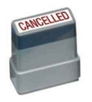 MS11 "Cancelled"  Stamp Red