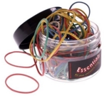 Necessities Tubs Rubber Bands Assorted  Pk100g