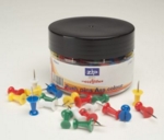 Necessities Tubs Push Pins Assorted Colours Pk200