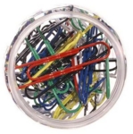 Necessities Large Paperclips Assorted Colour Tub